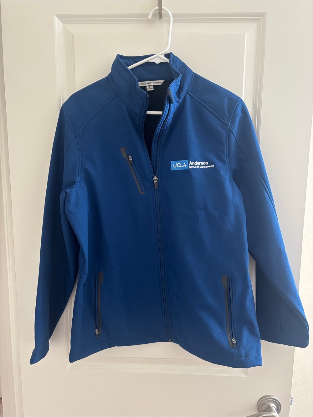 Port Authority Women's Royal Blue Softshell Jacket with UCLA Anderson Logo